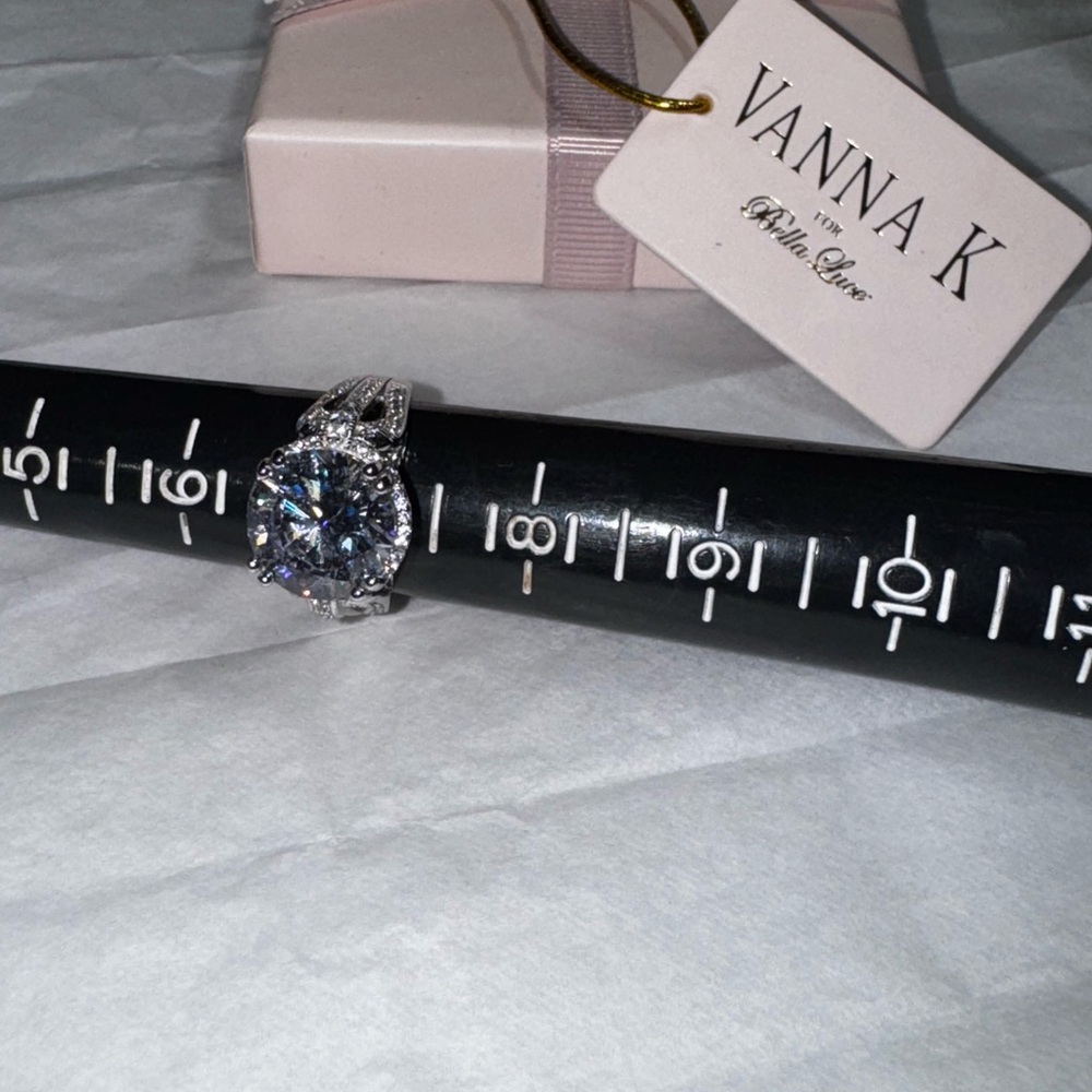 Vanna K Silver Ring with Large Gemstone